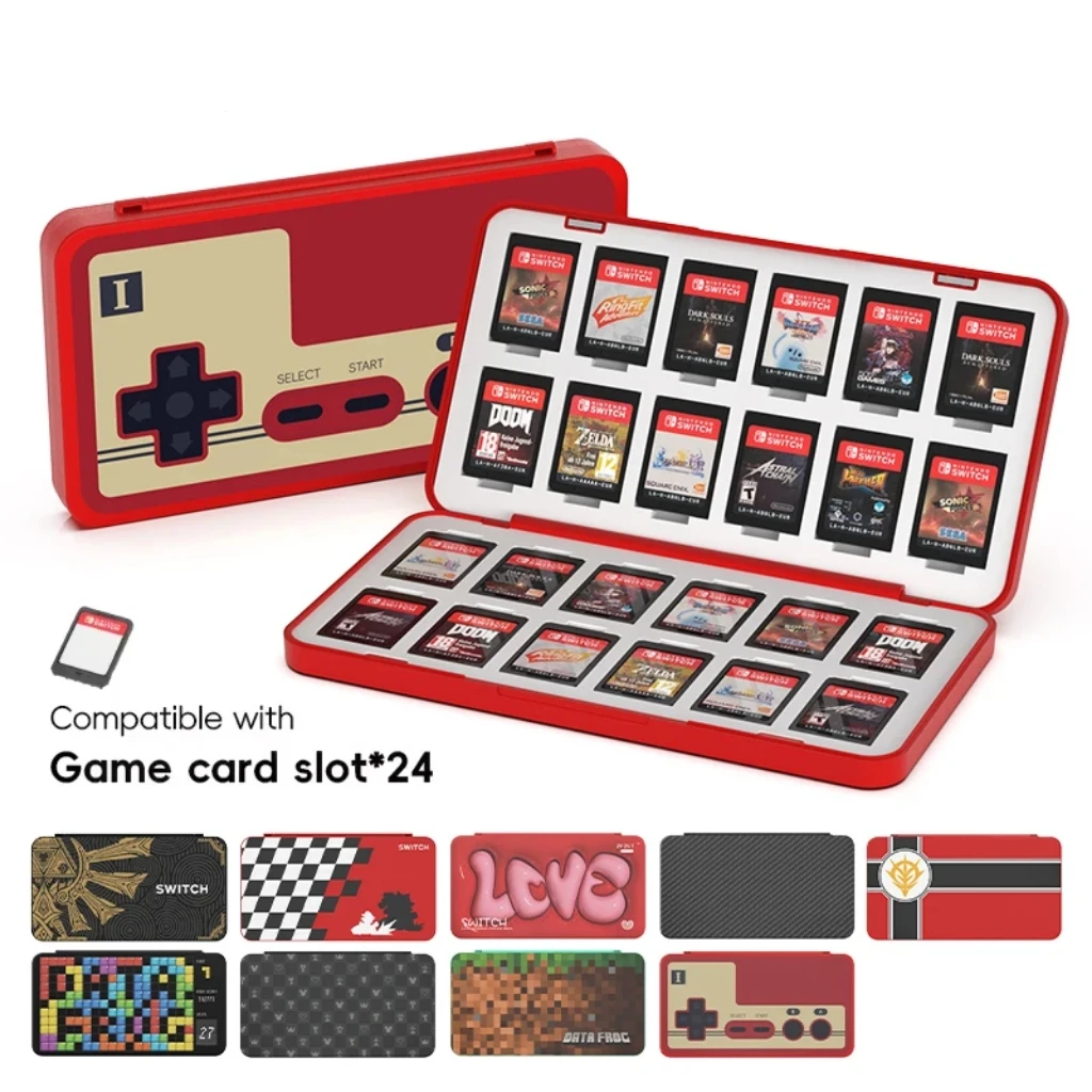 Party Games Nintendo - DATA FROG 24‑in‑1 Game Card Holder
