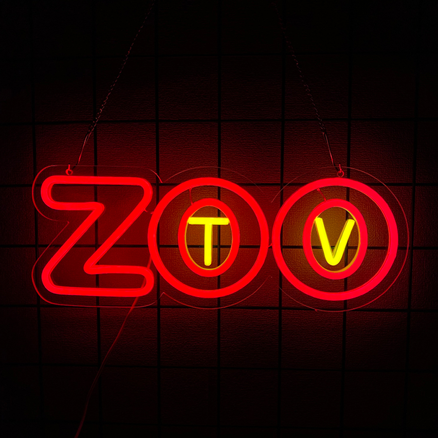 Zoo Tv Neon Sign, Led Letter I - Zoo Party Games 评论和价格