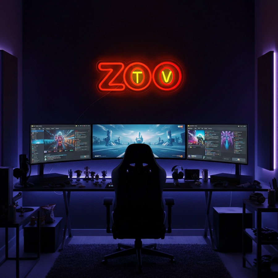 Zoo Tv Neon Sign, Led Letter I - Zoo Party Games 评论和价格