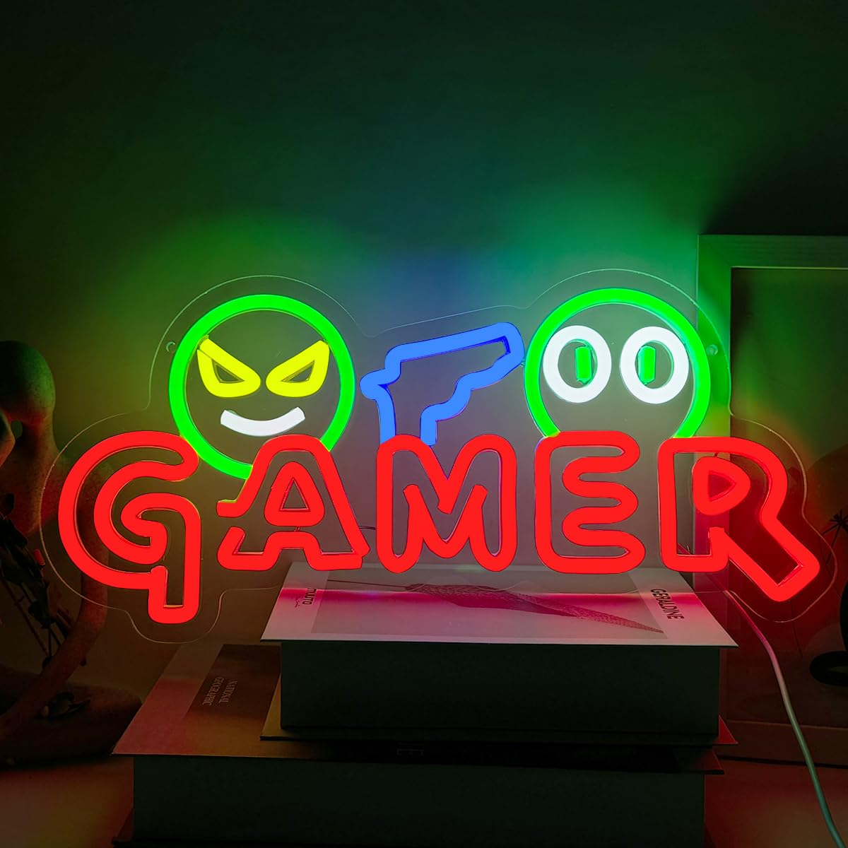 Gamer Neon Sign LED Wall Light - Party Games Birthday 评论和价格