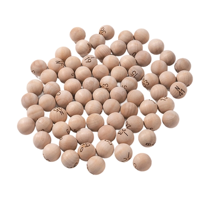 75Pcs Natural Bingo Balls Easy - Party Games Bingo 评论和价格
