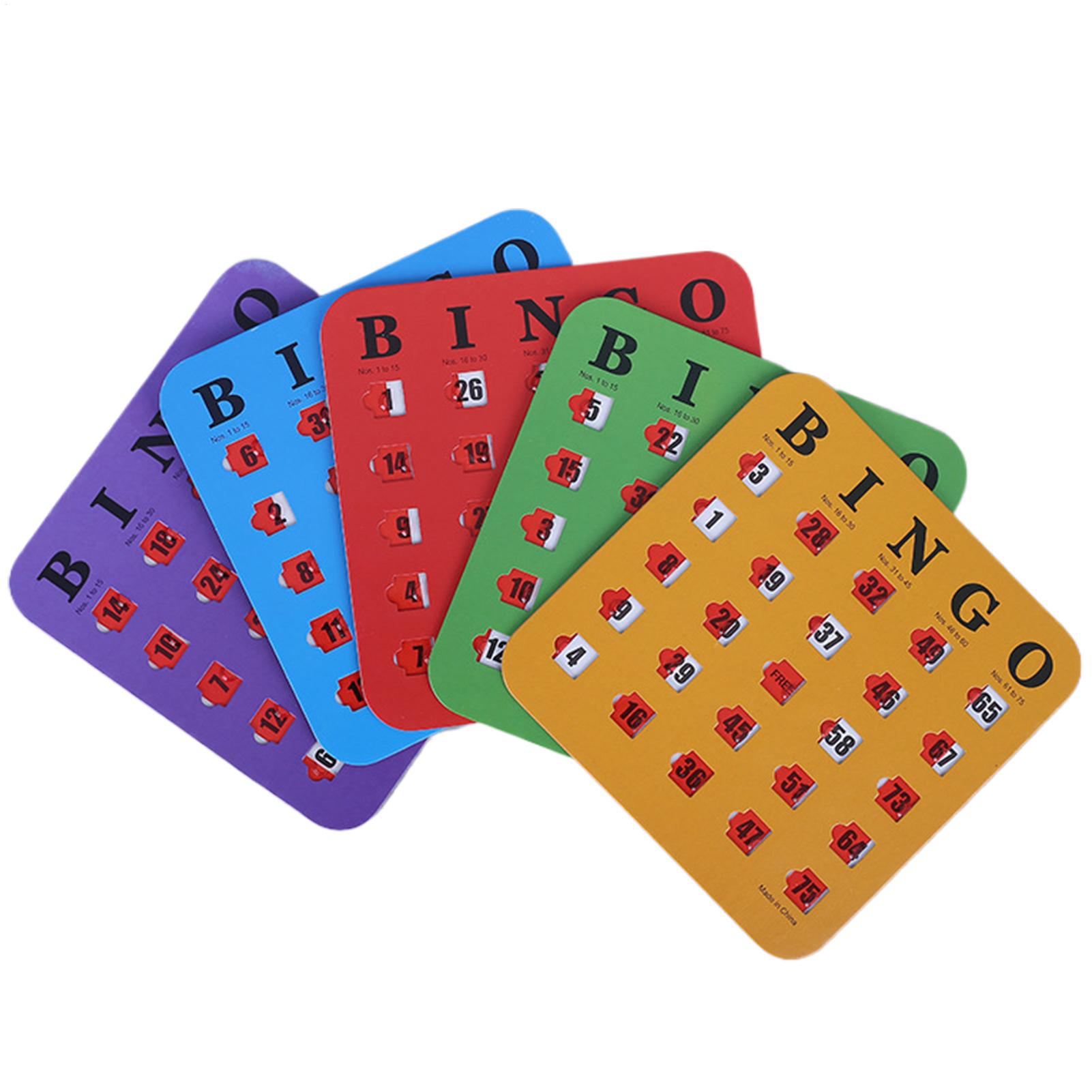 5pcs Sliding Bingo Game Cards  - Party Games Bingo 评论和价格