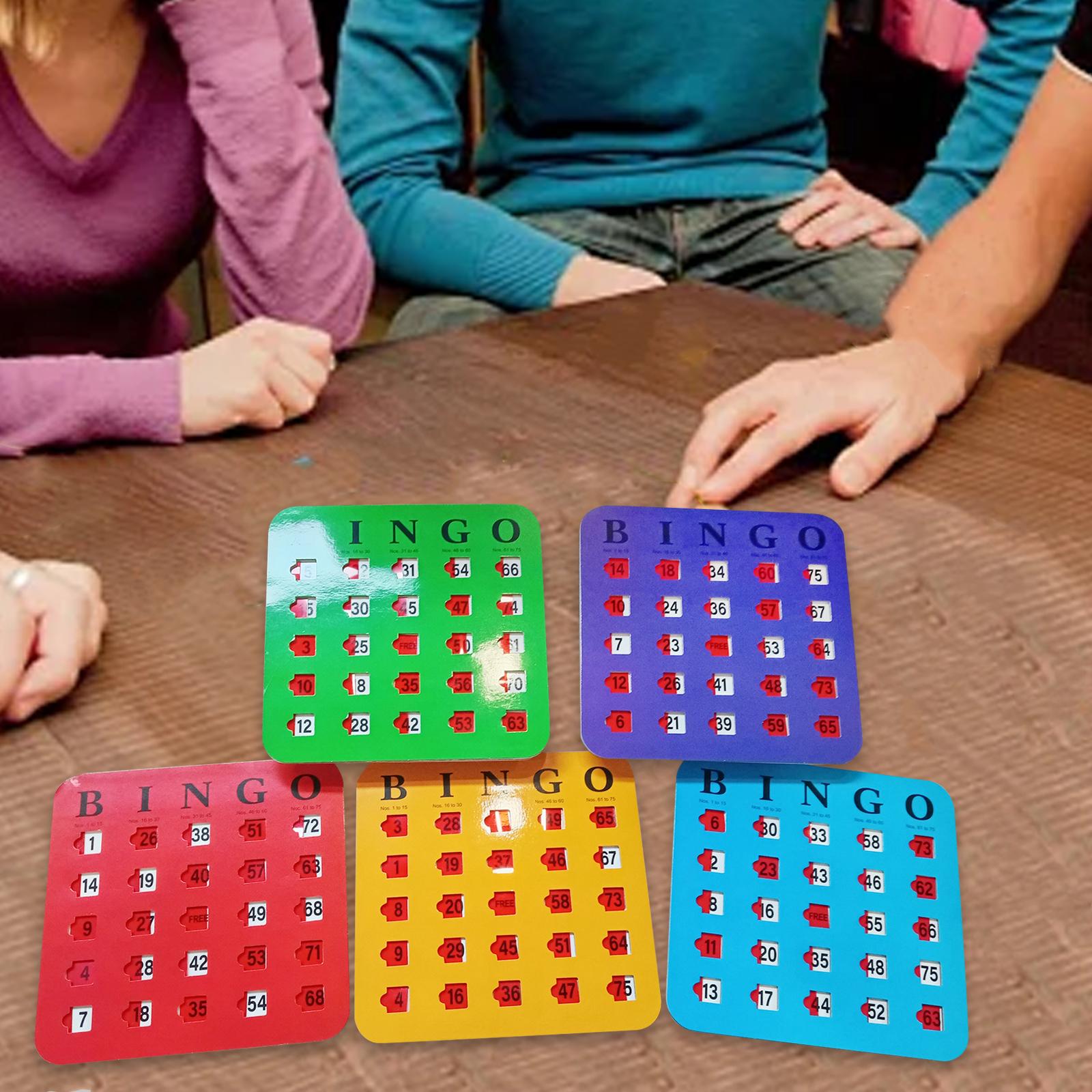 5 Pieces Large Print Bingo Car - Party Games Bingo 评论和价格