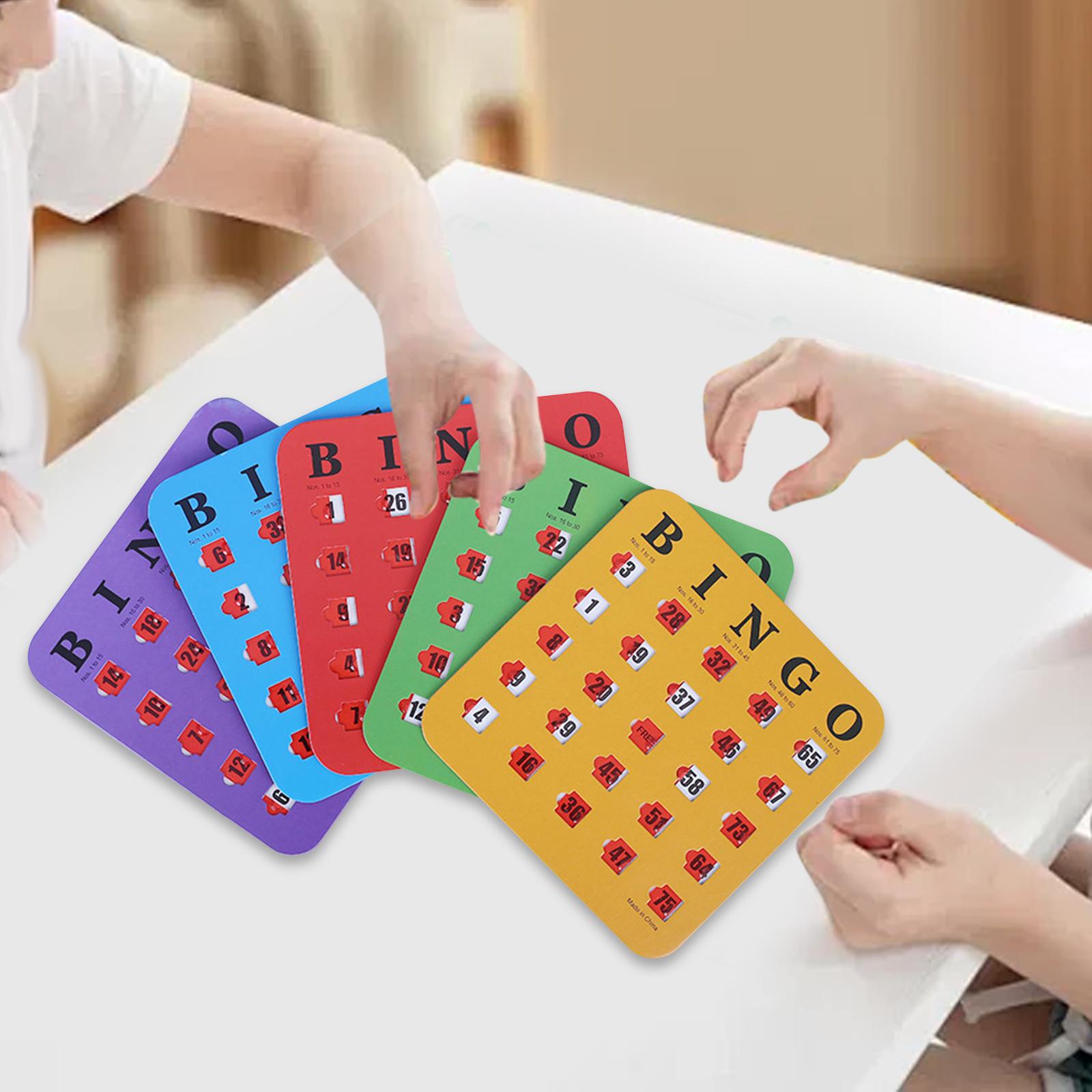 5 Pieces Large Print Bingo Car - Party Games Bingo 评论和价格