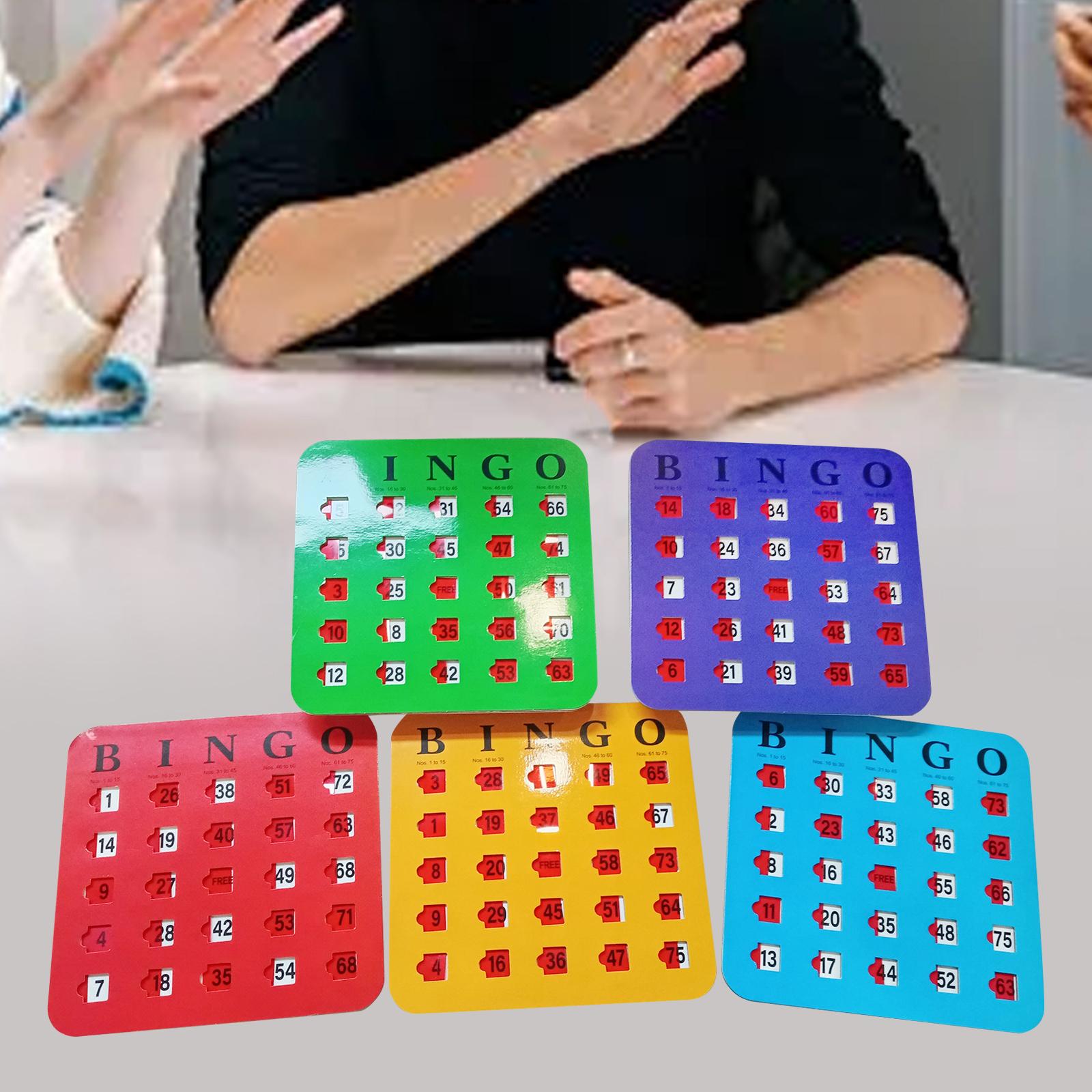 5 Pieces Large Print Bingo Car - Party Games Bingo 评论和价格