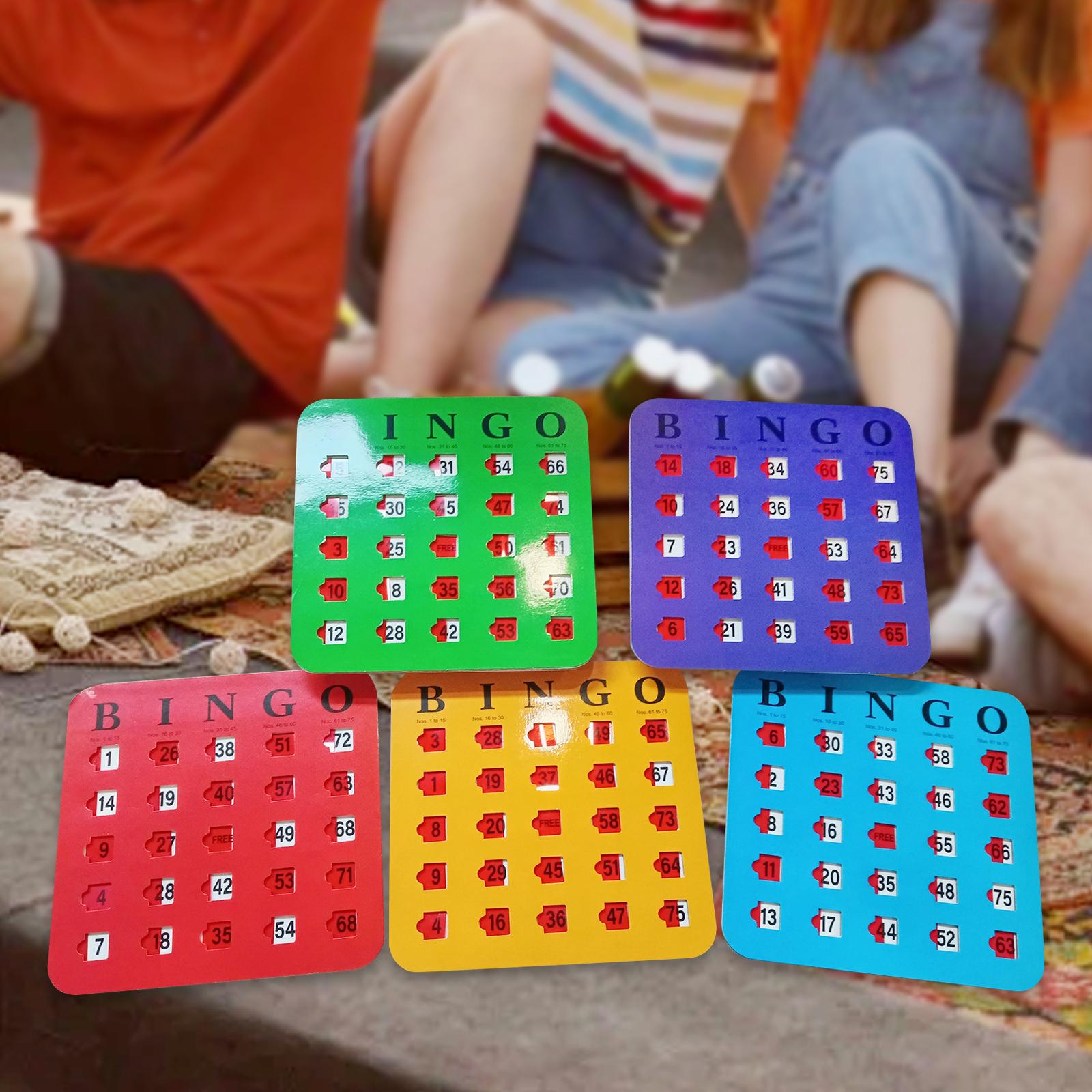 5 Pieces Large Print Bingo Car - Party Games Bingo 评论和价格
